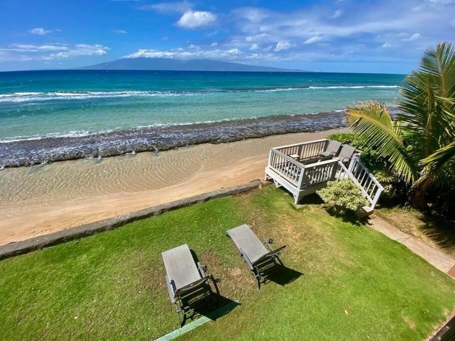 Appartamento Oceanfront With Aircon-Hear The Waves-Amazing Views-Wifi Lahaina Esterno foto