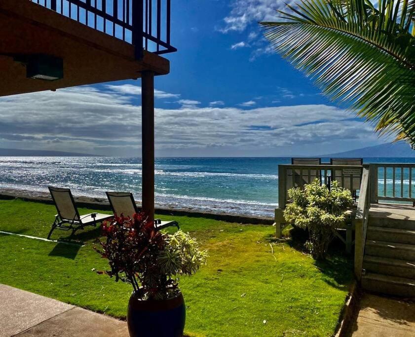 Appartamento Oceanfront With Aircon-Hear The Waves-Amazing Views-Wifi Lahaina Esterno foto